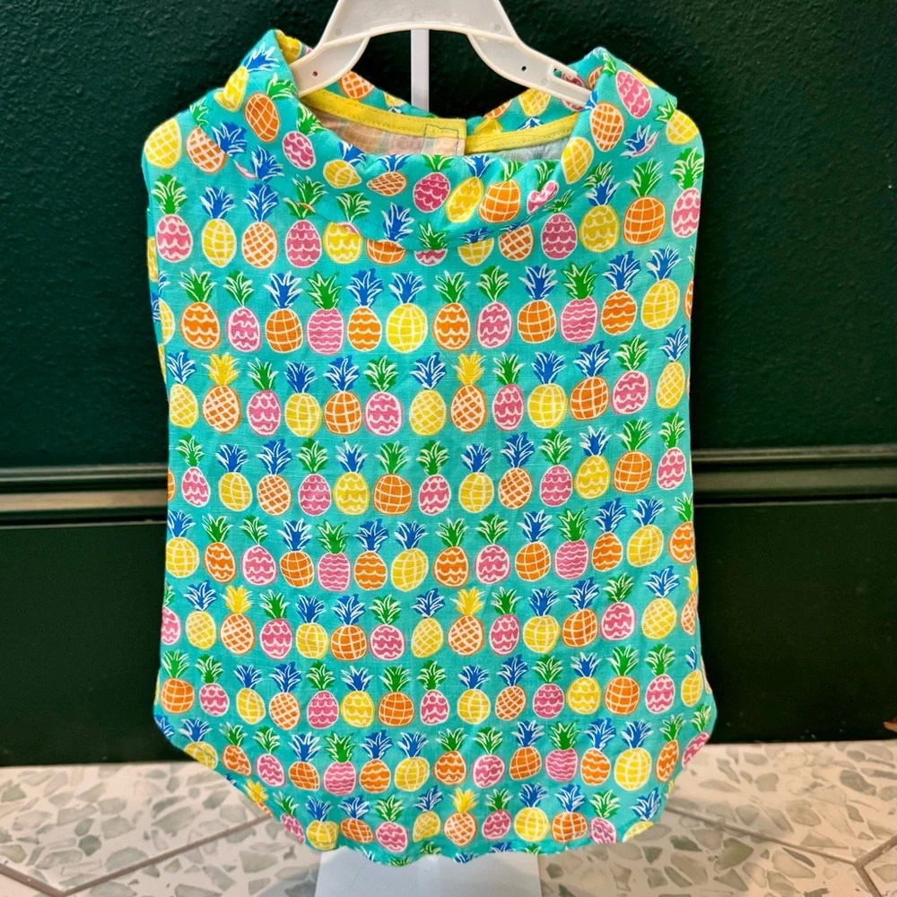 NWOT✨ Cynthia Rowley Multi Pineapple Hawaiian Style Pet Shirt, Medium *3/$15*